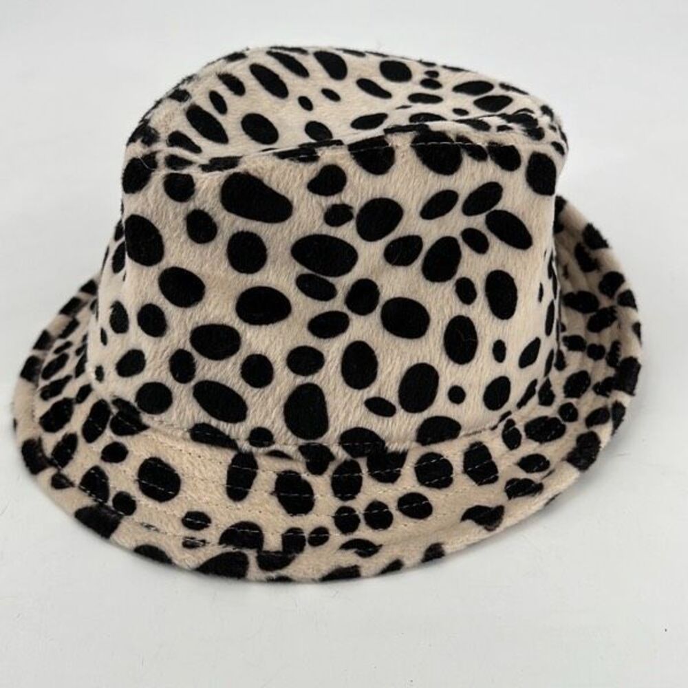 Christys Crown Women's Ashley Dalmatian Print Fedora Hat Tan One Size Halloween